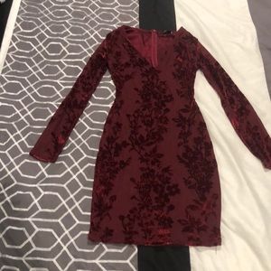 NWOT velvet & mesh dress